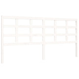 Bed Frame without Mattress White 200x200 cm Solid Wood Pine 3192122