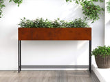 Raised Garden Planter Rusty 100 x 26 x 82 cm Weathering Steel 865882