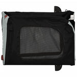 ZNTS Pet Bike Trailer Black and Grey Oxford Fabric and Iron 93853
