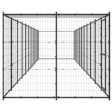 Outdoor Dog Kennel Steel with Roof 26.62 m 3082297