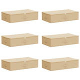 Storage Box 6 pcs Cream 70 x 40 x 18 cm Non-woven fabric 42024613