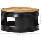 Coffee Table Black and Natural Wood 321931