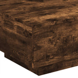 Coffee Table with LED Lights Smoked Oak 55x55x31 cm 836578