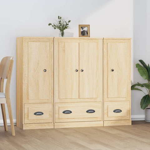 Highboards 3 pcs Sonoma Oak Engineered Wood 3185298