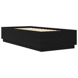 Bed Frame Black Oak 80 x 200 cm Engineered Wood 3429659