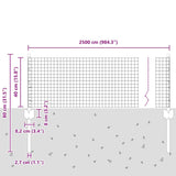 Fence with Post Grey 0.4 x 25 m Steel and PVC 3336584