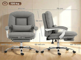 Ergonomic Executive Office Chair, Reclining Desk Chair with Lumbar Support, Footrest, Plush Thick T3398P553441