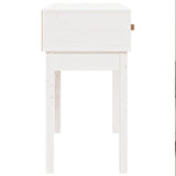 Console Table White 76.5x40x75 cm Solid Wood Pine 821750