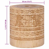 Parasol Base Natural 34 x 40 cm Solid Wood 42006471