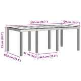 Garden Dining Set 9 pcs Light Grey Polypropylene 3378588