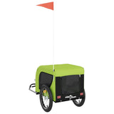 Pet Bike Trailer Green and Black Oxford Fabric and Iron 94004