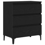 Sideboard with Drawer Black Oak 60 x 35 x 70 cm Engineered Wood 862596