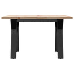 ZNTS Coffee Table Y-Frame 60x60x40 cm Solid Wood Pine and Steel 3282704