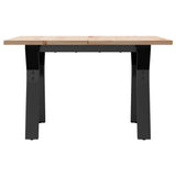 ZNTS Coffee Table Y-Frame 60x60x40 cm Solid Wood Pine and Steel 3282704