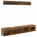 TV Wall Cabinet Set with LED 5 pcs Old Wood Engineered Wood 3403607