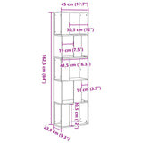 Bookcase 5-Tier Sonoma Oak 45x23.5x162.5 cm Engineered Wood 852782
