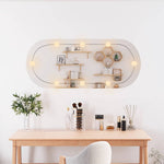 Wall Mirror with LED Lights 40x90 cm Glass Oval 3189163