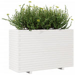 ZNTS Garden Planter White 110x40x72 cm Solid Wood Pine 3282640