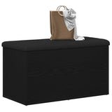 Storage Bench Black Oak 82 x 42 x 45 cm Engineered Wood 862984