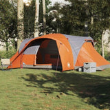 Family Tent Dome 6-Person Grey and Orange Waterproof 4009469