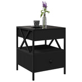 Coffee Table with Infinity LED Black 40x40x51 cm 847717