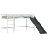 Kids'Loft Bed Frame with Slide White and Anthracite 42020783