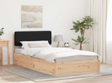 Bed Frame with Upholstered Headboard Black 100 x 200 cm 877651