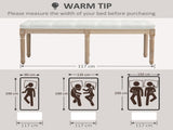 Vintage French Look Bed End Bench - Cream White T3398P343298