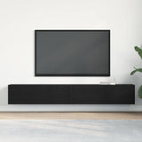 TV Cabinet 2 pcs Black 100 x 30 x 30 cm Engineered Wood 862106