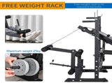 Multi-Exercise Full-Body Weight Rack with Bench Press, Leg Extension, Chest Fly Resistance Band & T3398P349210