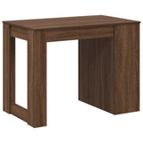 ZNTS Desk with Drawer and Shelf Brown Oak 102x62x77.5 cm Engineered Wood 858692