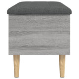 Storage Bench Grey Sonoma 82x42x46 cm Engineered Wood 835080