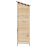 Garden Shed Natural 106 x 56 x 176.5 cm Solid Fir Wood 42033464