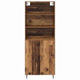 Highboard Old Wood 69.5 x 34 x 180 cm Engineered Wood and Glass 3415686
