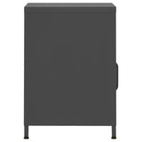 ZNTS Nightstand Anthracite 35x35x51 cm Steel 336222