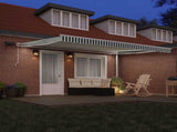 Retractable Awning Green and White 450 x 350 cm 3331186