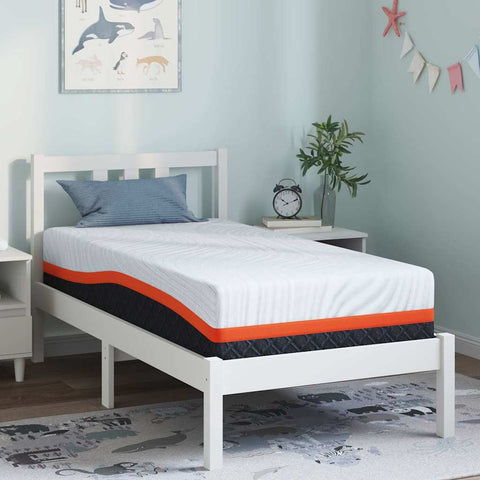Mattress White and Grey 80 x 160 cm Memory Foam 4106298