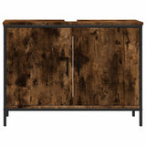Bathroom Sink Cabinet Smoked Oak 80x30x60 cm Engineered Wood 842453