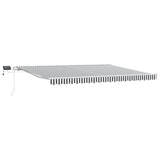 Manual Retractable Awning with LED Anthracite&White 450x300 cm 3215786