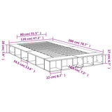 Bed Frame without Mattress Black 120x200 cm 3280483