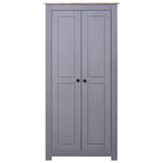 Wardrobe Grey 80x50x171.5 cm Solid Pine Panama Range 282665