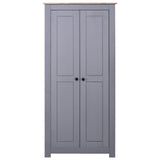 Wardrobe Grey 80x50x171.5 cm Solid Pine Panama Range 282665