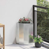 Corner Planter Silver 30 x 30 x 50 cm Galvanised steel 883680