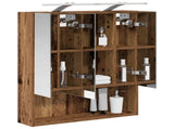 Bathroom Mirror Cabinet with Shelf Old Wood 60 x 14.5 x 70 cm 889197