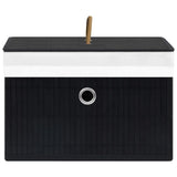 Bamboo Storage Boxes 4 pcs Black 320769
