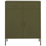 Storage Cabinet Olive Green Steel 80x35x101.5 cm 336153
