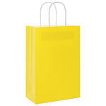 ZNTS Paper Bags 250 pcs with Handles Yellow 21x11x31 cm 4101784