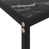 ZNTS Console Table Black 80x35x75 cm Tempered Glass 322834