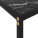 Console Table Black 80x35x75 cm Tempered Glass 322834