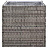 Garden Planter Grey 80x80x80 cm Poly Rattan 319177